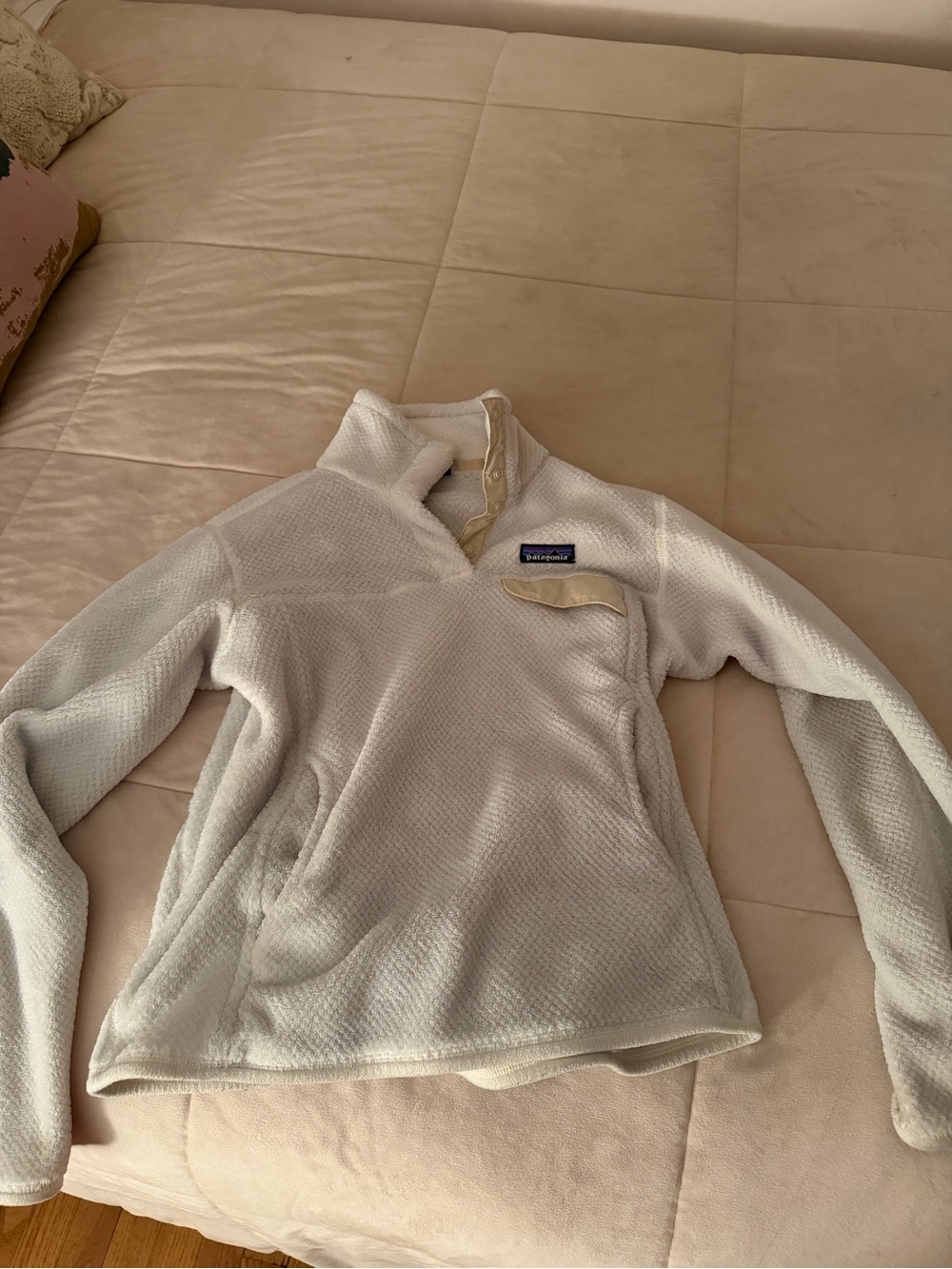 Patagonia Women's Cream White Pullover Synchilla Fleece Jacket